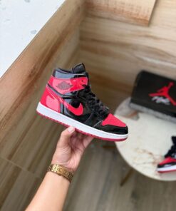 First Copy Nike Air Jordan 1 Retro Patent Bred - 2