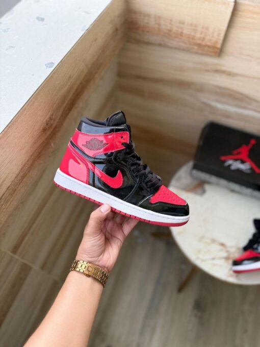 First Copy Nike Air Jordan 1 Retro Patent Bred - 2