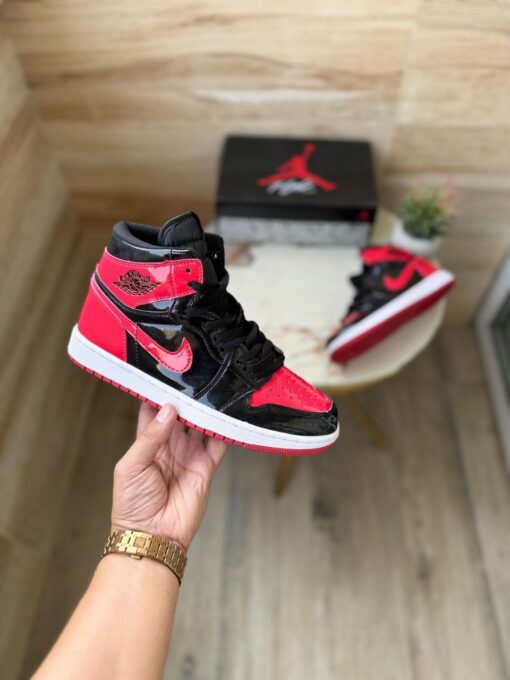 First Copy Nike Air Jordan 1 Retro Patent Bred - 4