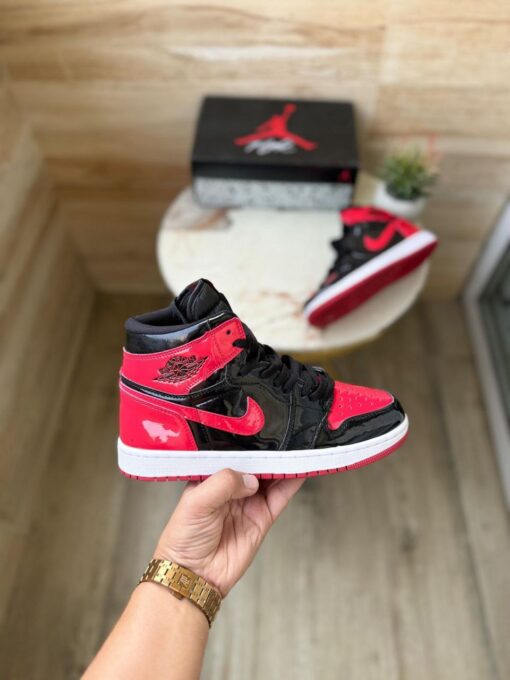 First Copy Nike Air Jordan 1 Retro Patent Bred - 5
