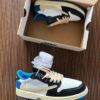 First Copy Nike Air Jordan Cut Low Travis Scott UA Quality with BRAND BOX (Blue)