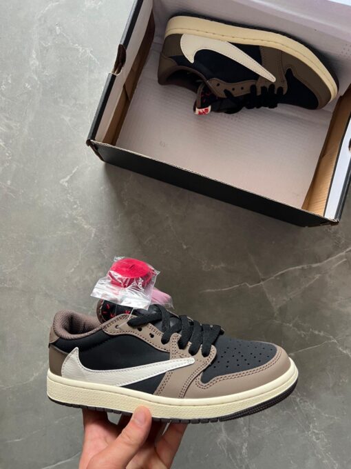 First Copy Nike Air Jordan Cut Low Travis Scott UA Quality with BRAND BOX (Brown)