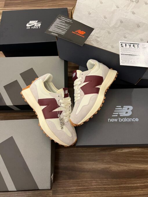 First Copy NEW BALANCE 327 (White Maroon)