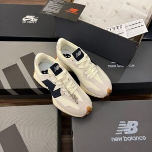 Alternative view of New Balance 327 (White blue) First Copy