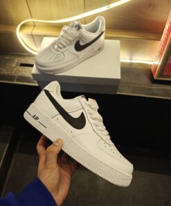 First Copy Nike Airforce 1 Black Swoosh - 4