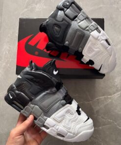 Nike Air Uptempo First Copy (Black Grey White) - 2