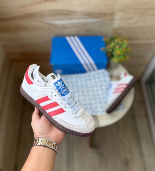 First Copy Adidas Samba (White Red) - 2