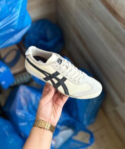 First Copy Onitsuka Tiger Leather Trainers (White Black) - 2