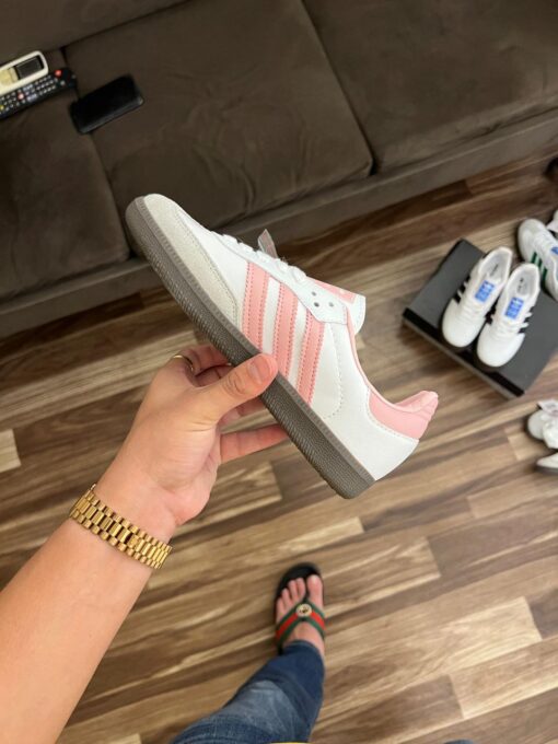First Copy Adidas Samba For Her (White Pink) - 3