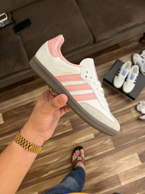 First Copy Adidas Samba For Her (White Pink) - 2