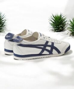 First Copy Onitsuka Tiger Leather Trainers (White Black) - 3