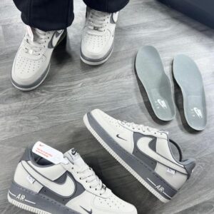 Nike Air Force 1 First Copy (White-Grey) - Image 2