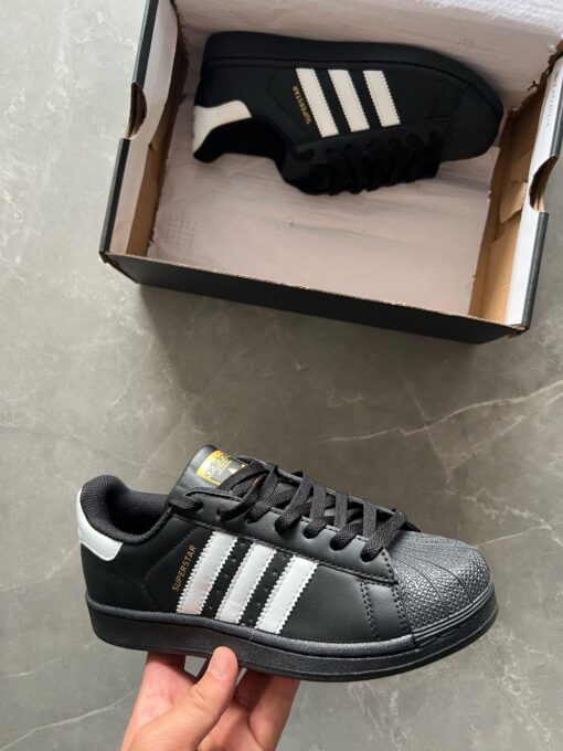 1st Copy Adidas Superstar (Black) - 2