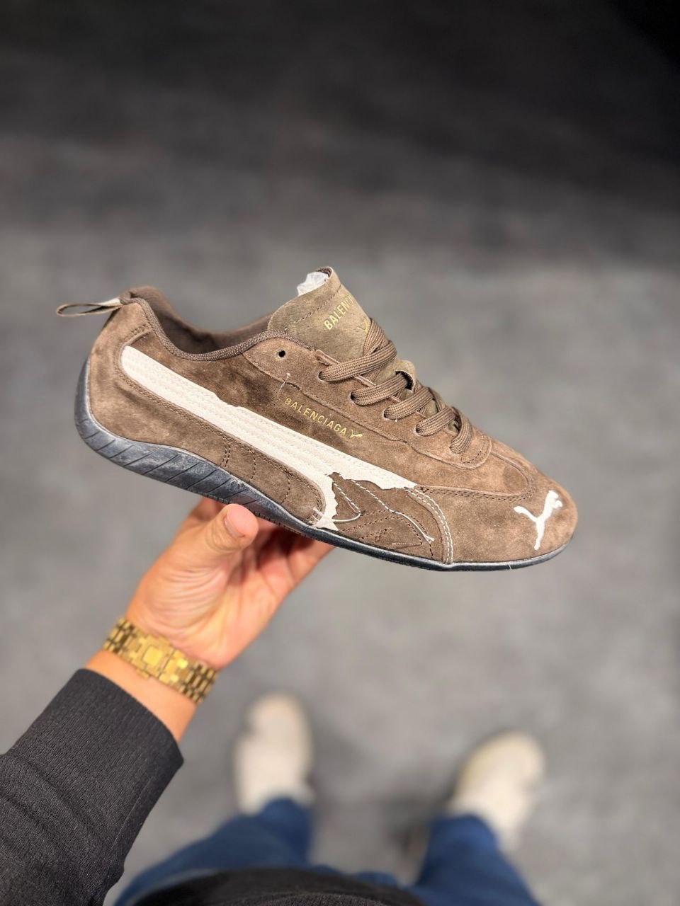 first-copy-puma-speedcat-x-balenciaga-brown-4