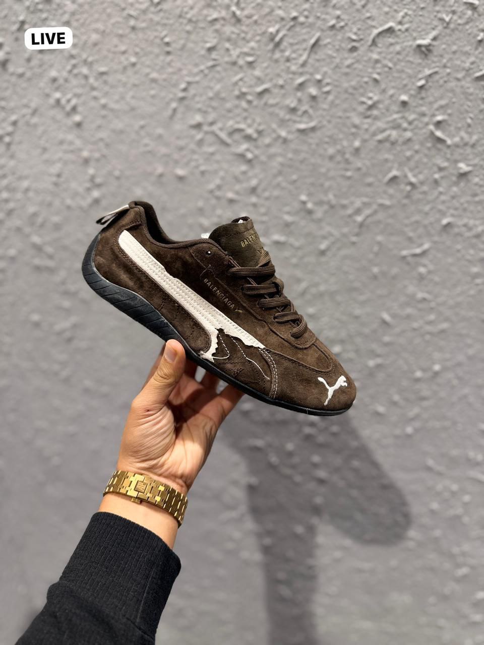 first-copy-puma-speedcat-x-balenciaga-brown